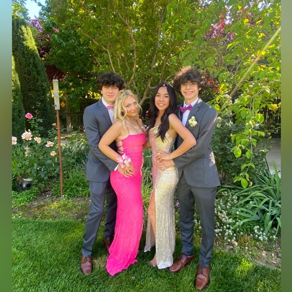 Pink Sparkly Prom Dress - Picture 4 of 4